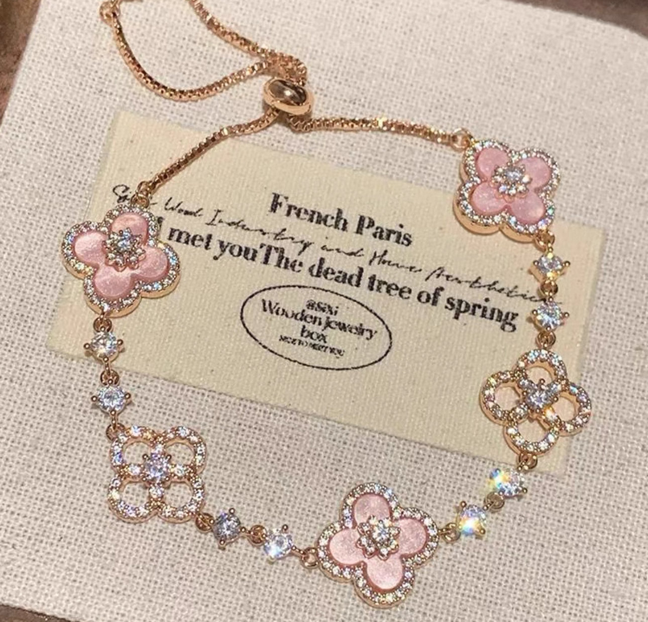 Royal Pink Cleef Rosavine Bracelet
