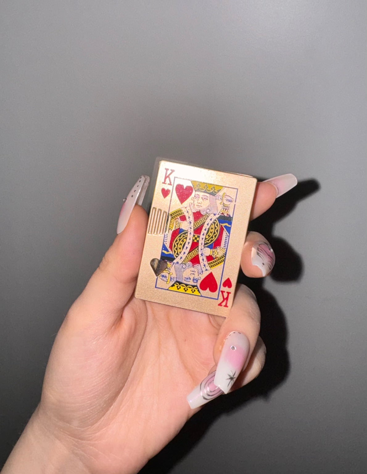 Green Flaming Playing Card Lighter