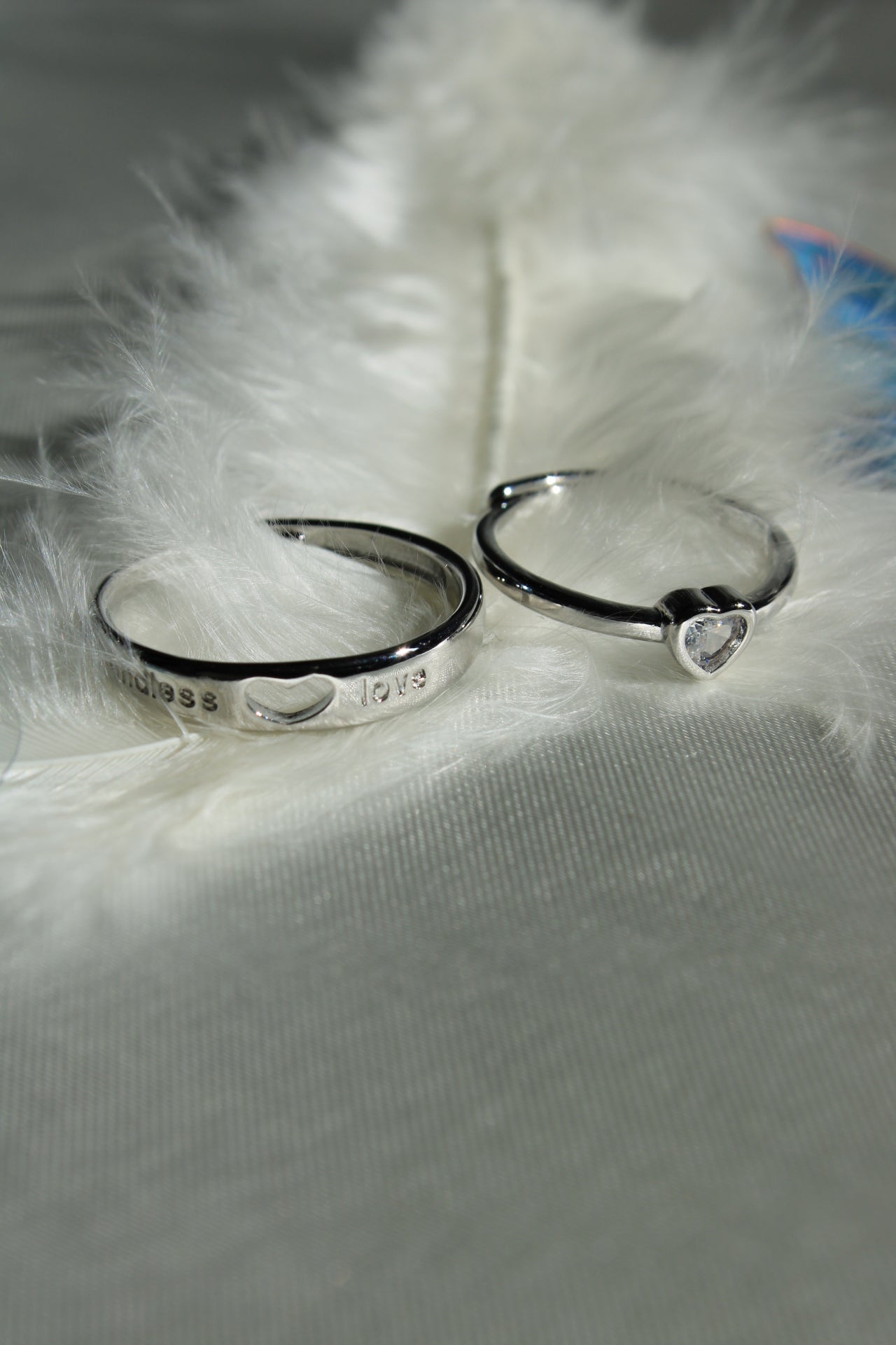 Endless Love Matching Heart Adjustable Rings