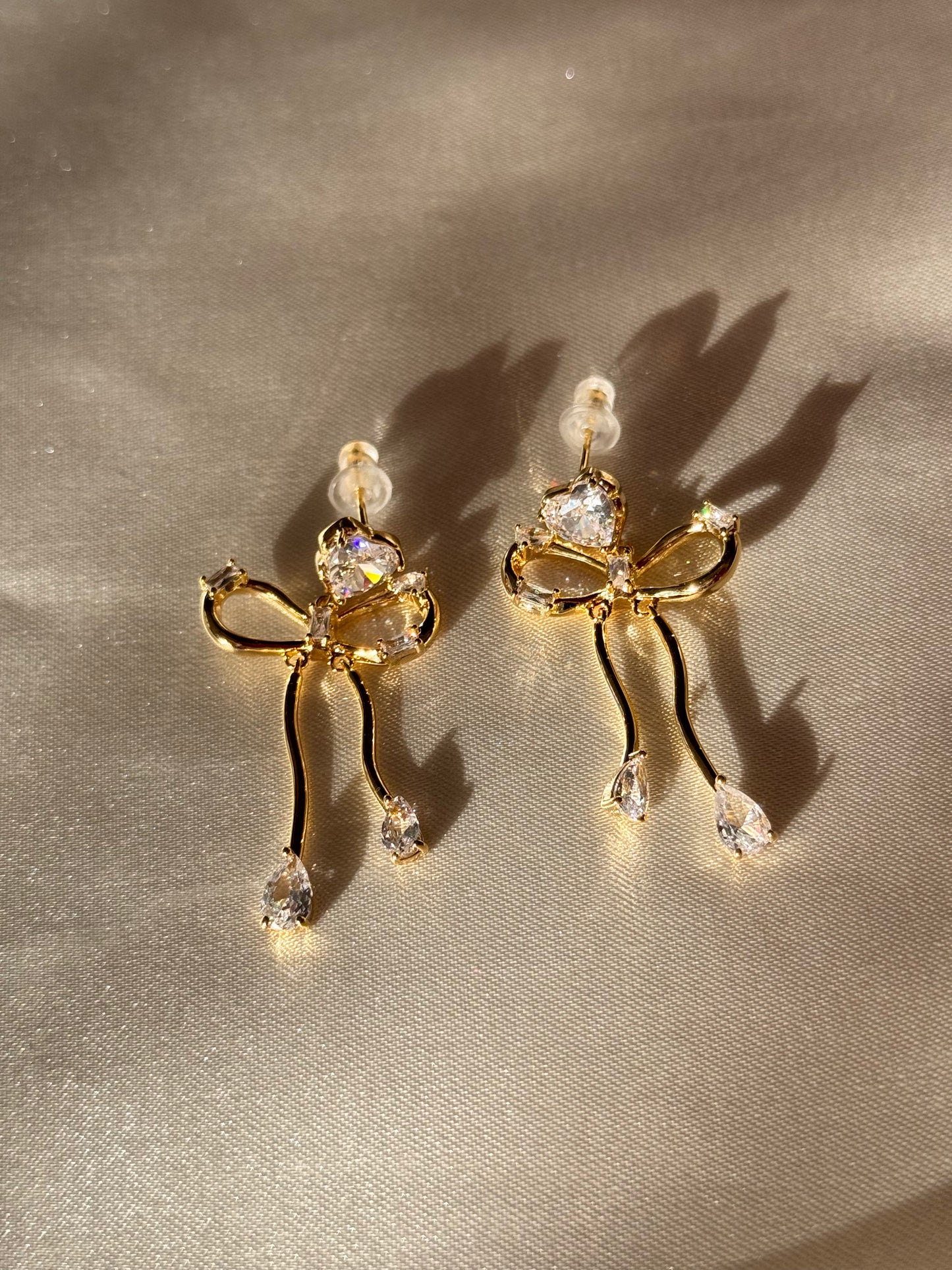 925 Sterling Silver Plated Coquette Earrings