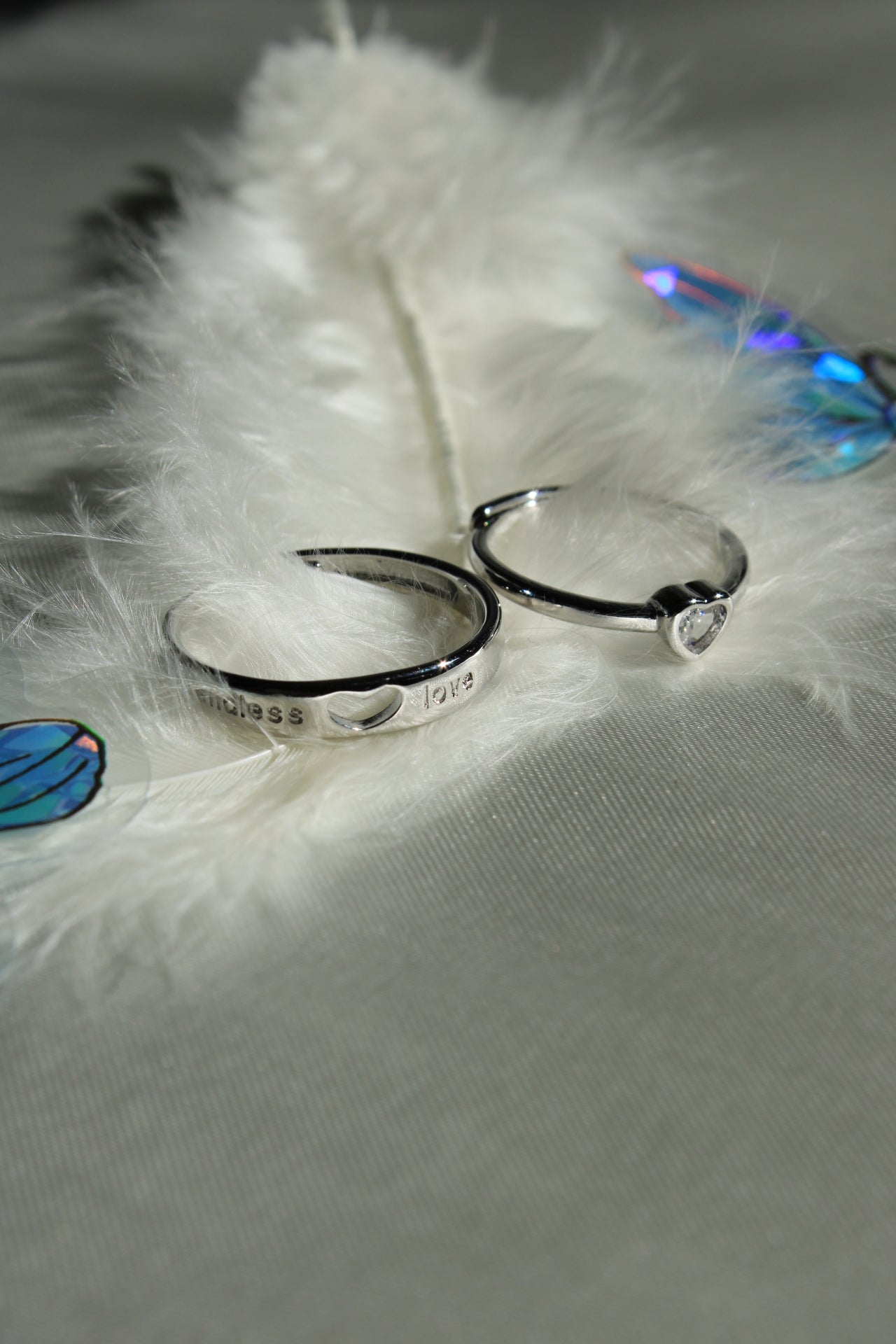 Endless Love Matching Heart Adjustable Rings
