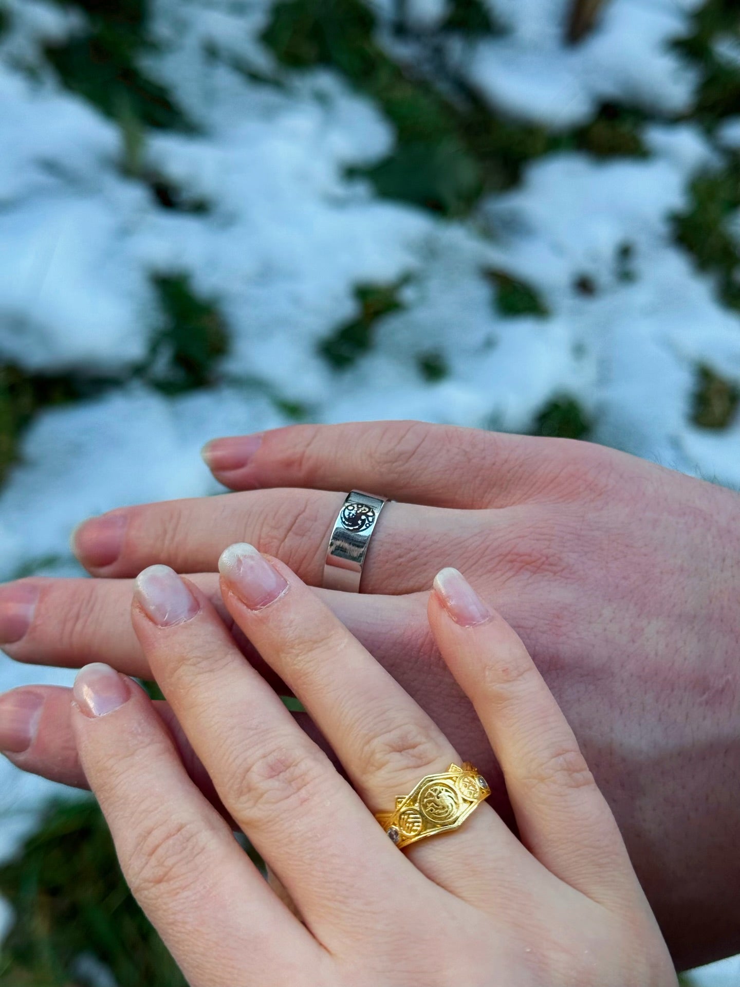 Rhaenyra & Daemon Inspired Couple Rings | GoT Inspired Rings