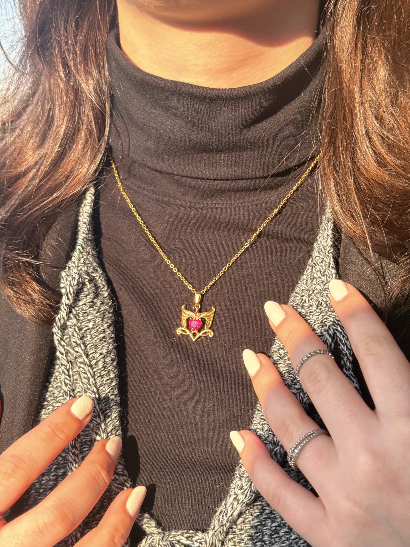 Steel Wanda Crown Necklace | Scarlett Witch Necklace
