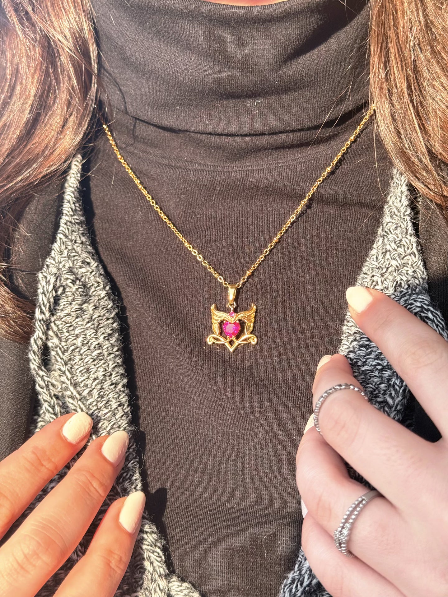 Steel Wanda Crown Necklace | Scarlett Witch Necklace
