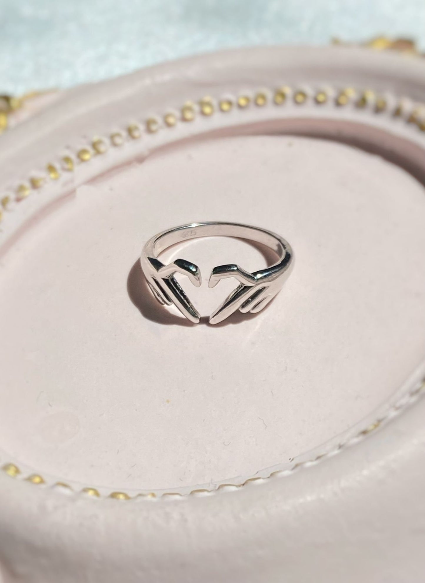 Bague en argent sterling 925 avec cœur éternel, bague en forme de cœur, bague en forme de cœur pour femme, bagues esthétiques pour femme, bague d'amour