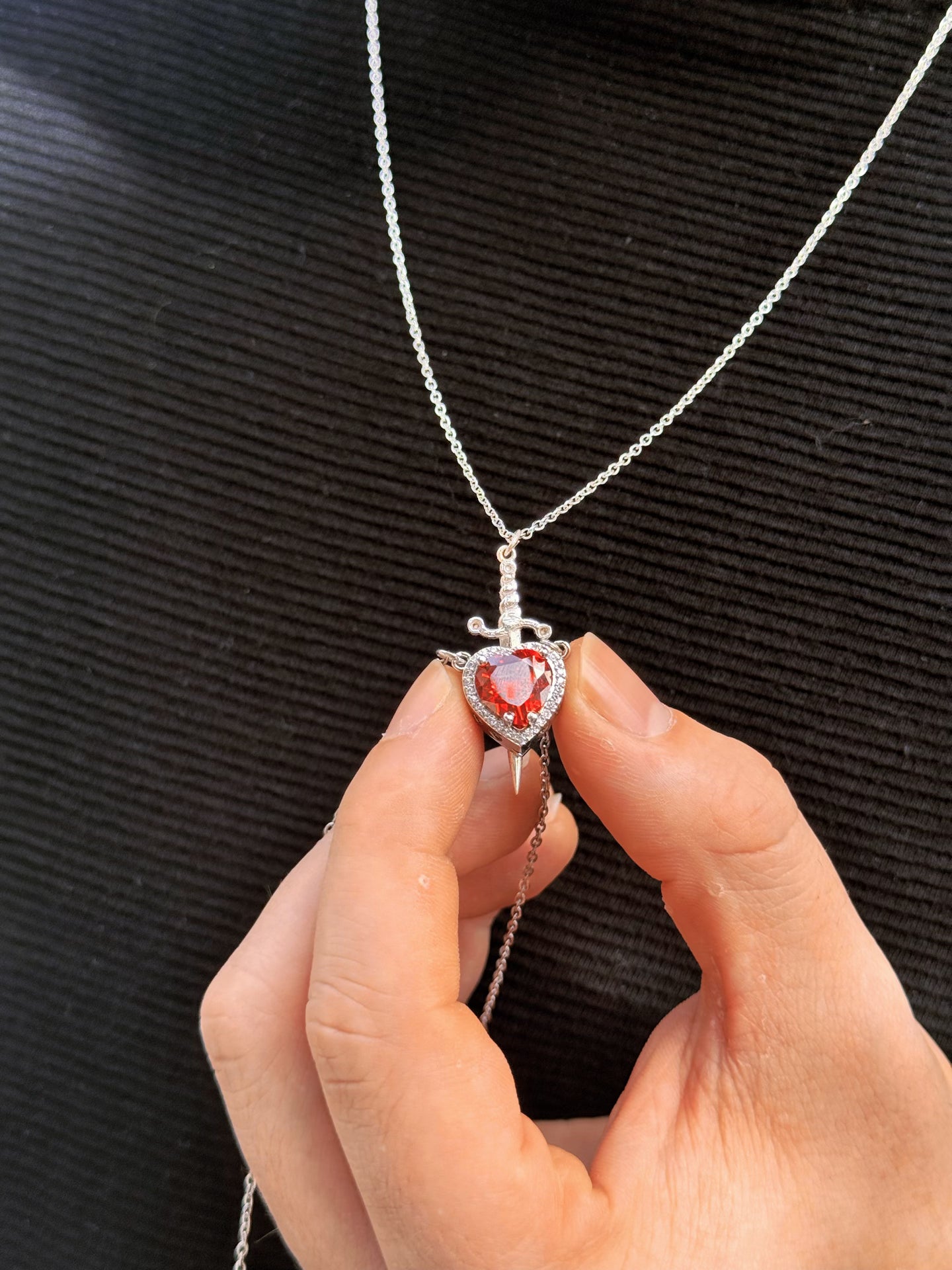 Necklace with a heart discount