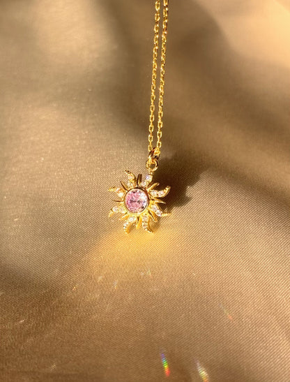 925 Sterling Silver Rapunzel Sun Necklace