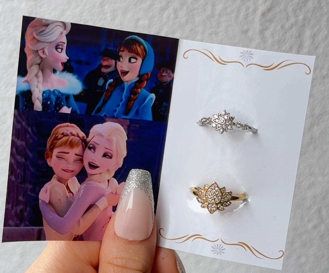 Elsa & Anna Friendship Adjustable Ring Set