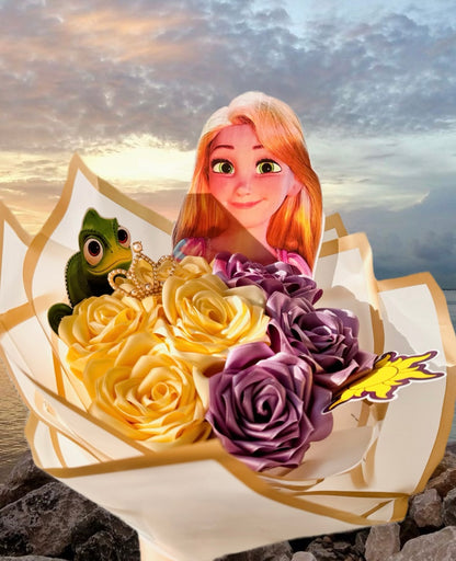 Handcrafted Satin Rose Rapunzel Bouquet