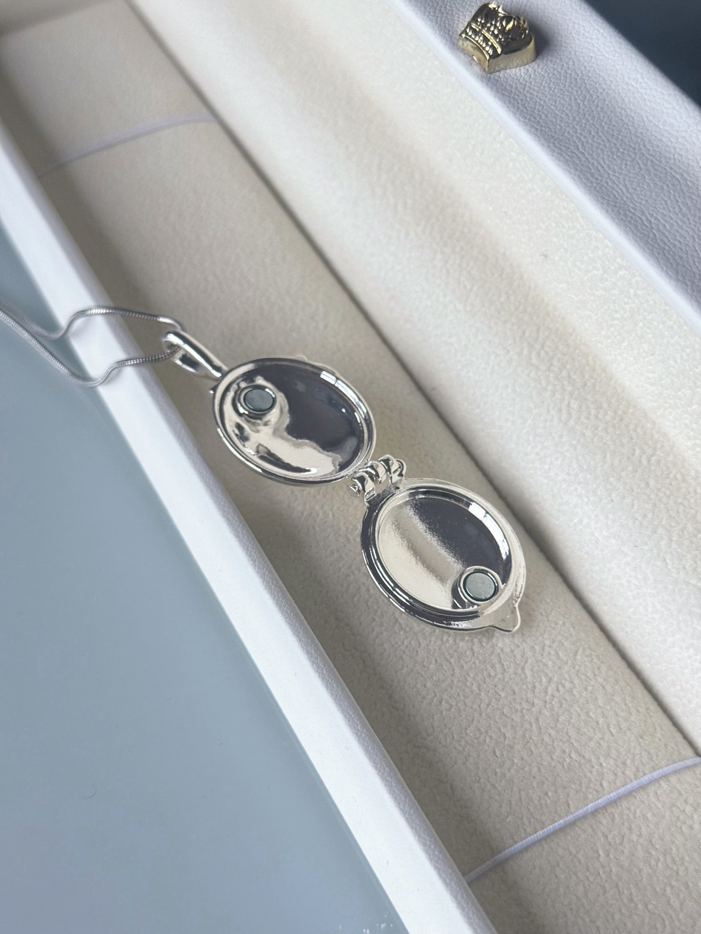 Vintage Vampire Diaries Inspired Elena Locket Necklace – Silver Tone