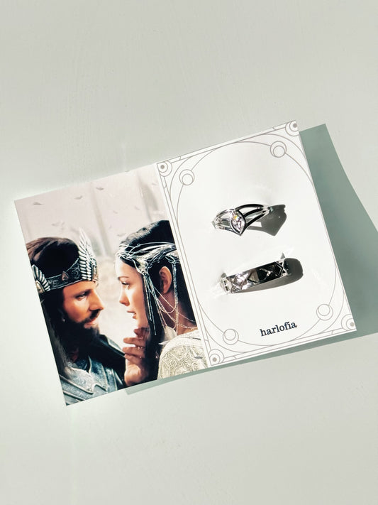 Adjustable Arwen & Aragorn Inspired Couple Rings