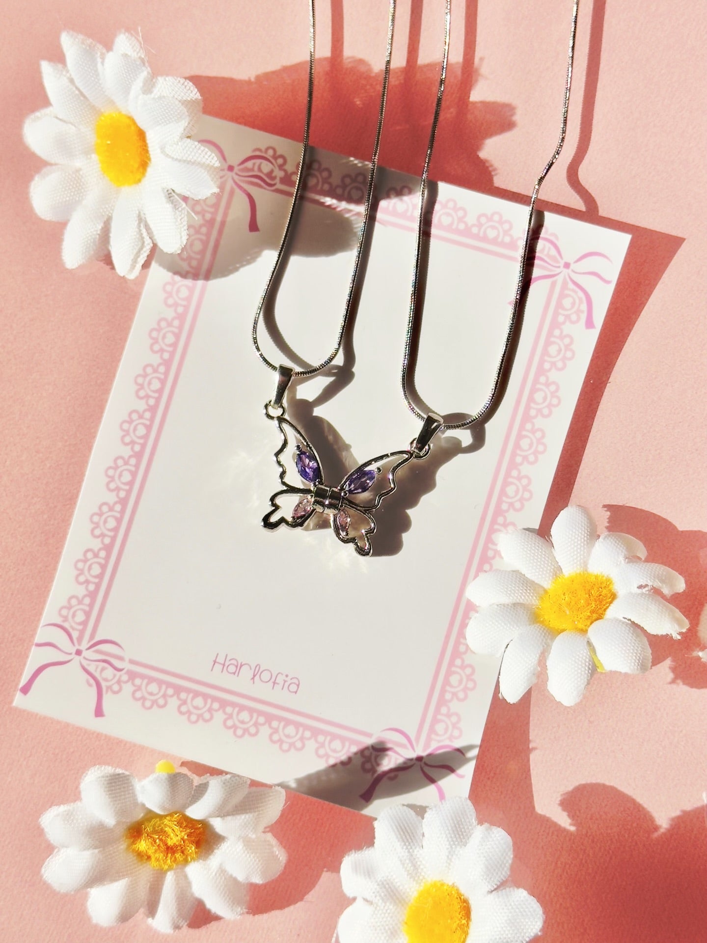 Magnetic Best Friend Butterfly Necklaces