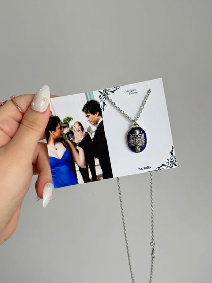 Silver Plated Damon Salvatore Necklace