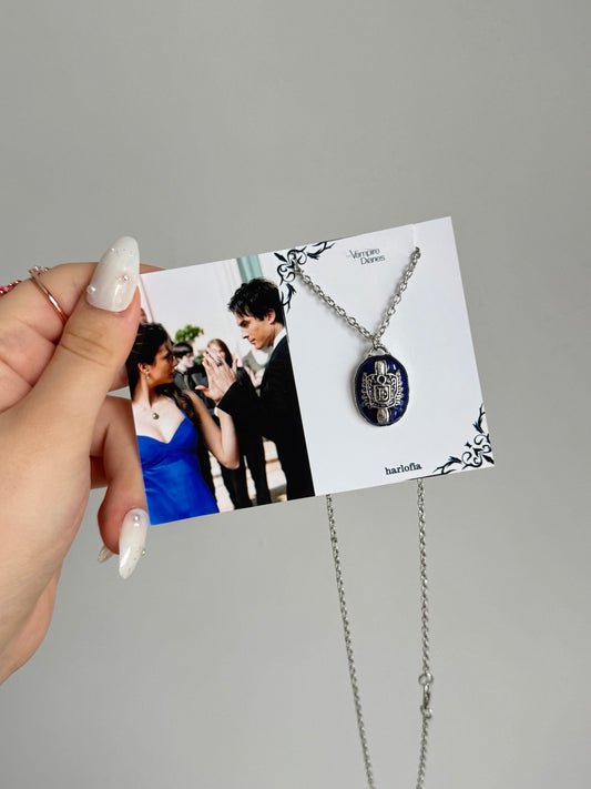 Silver Plated Damon Salvatore Necklace