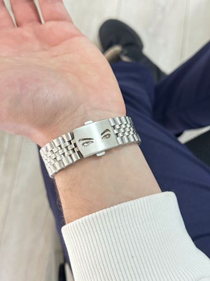 Stainless Steel Personalized Eye Printed Watch
