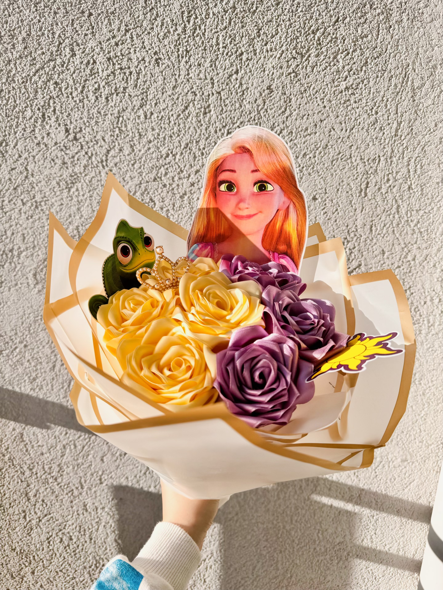 Handcrafted Satin Rose Rapunzel Bouquet