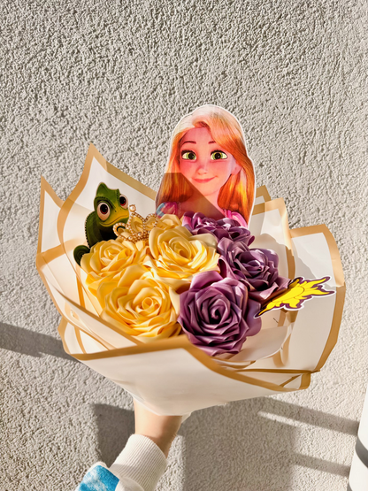 Handcrafted Satin Rose Rapunzel Bouquet