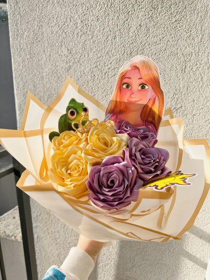 Handcrafted Satin Rose Rapunzel Bouquet