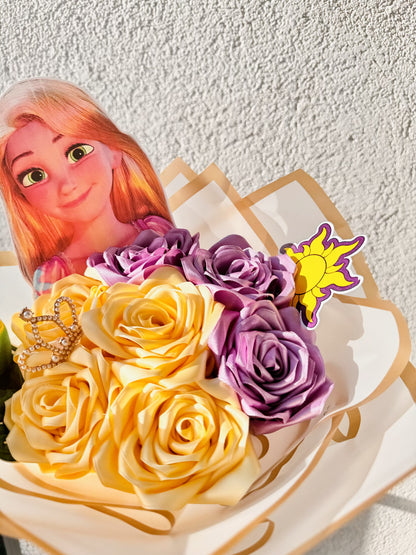 Handcrafted Satin Rose Rapunzel Bouquet