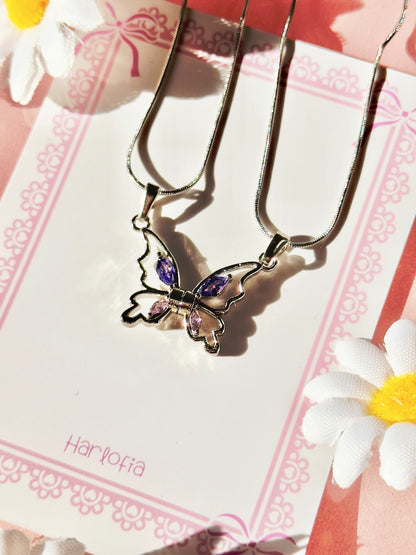 Magnetic Best Friend Butterfly Necklaces