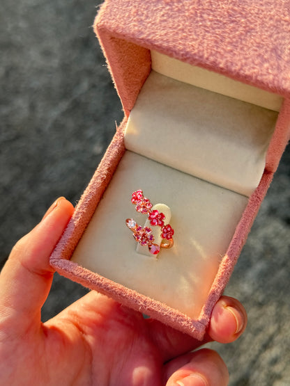 Adjustable Pretty Lily Blossom Ring