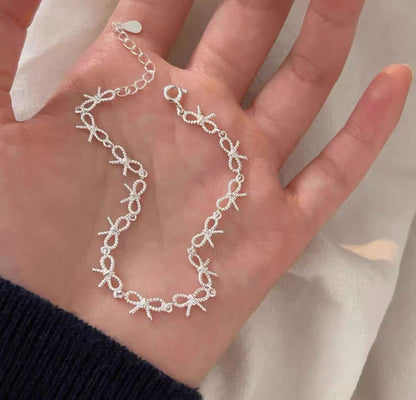 Silver Plated Ribbon Trail Bracelet