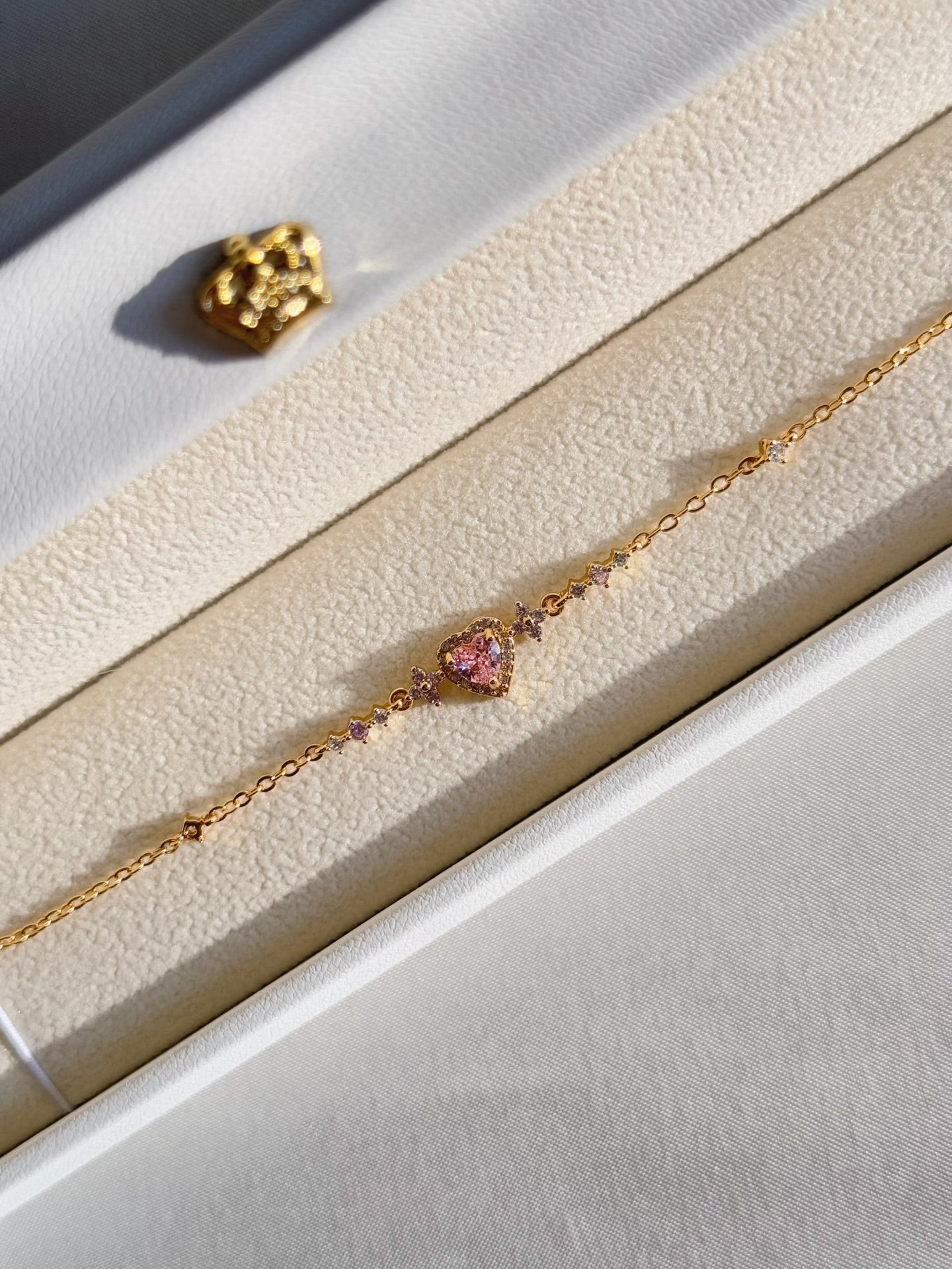 Gold Plated Pinky Heart Amoremi Bracelet