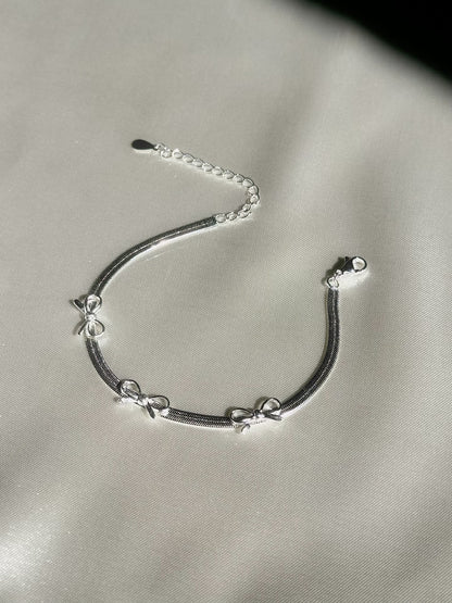 Stainless Steel Coquette Italian Chain Bracelet