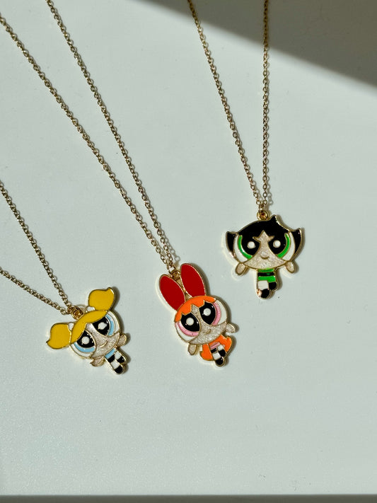 Stainless Steel Powerpuff Girls Necklaces