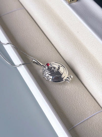 Vintage Vampire Diaries Inspired Elena Locket Necklace – Silver Tone