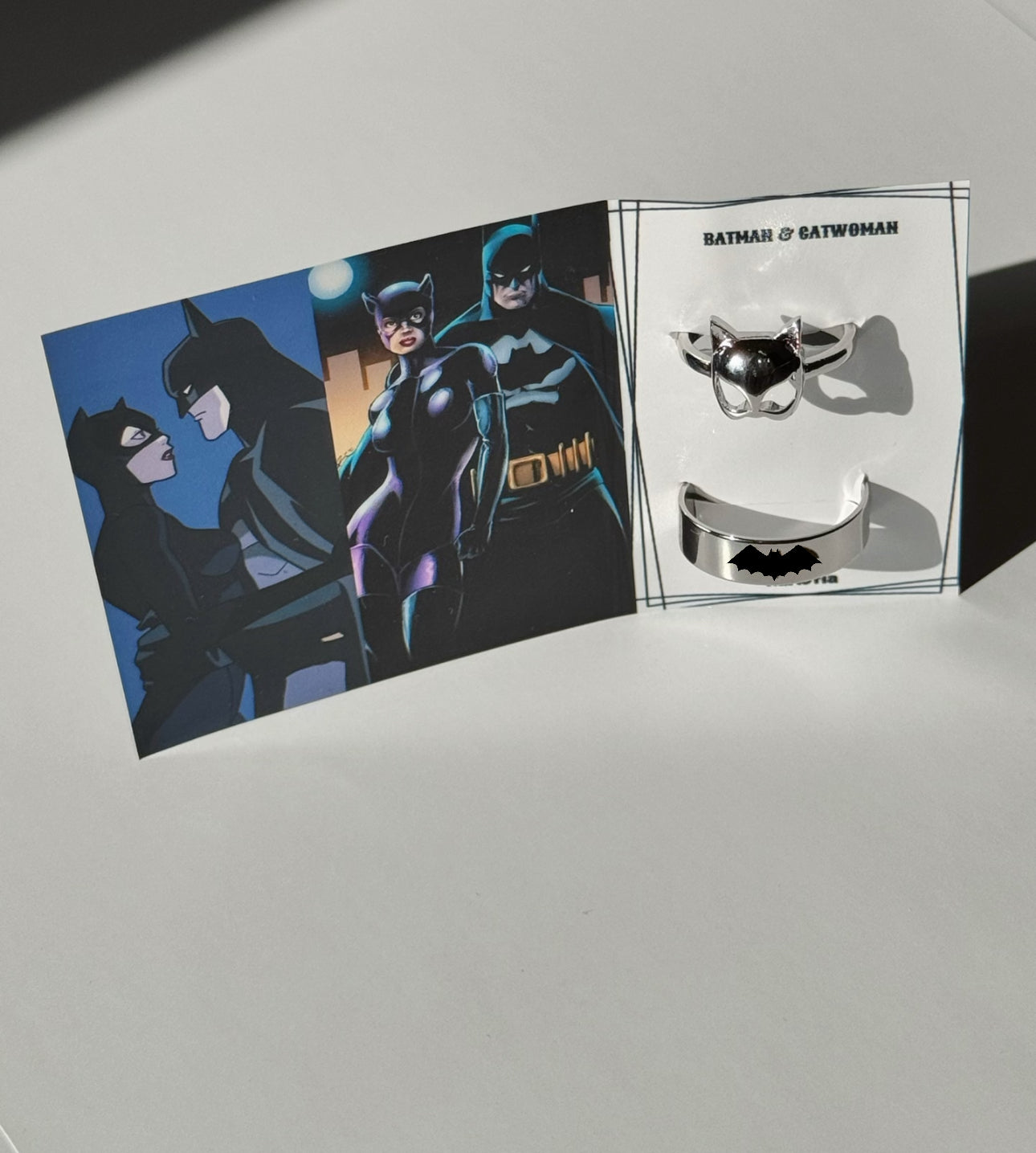 Catwoman & Batman Adjustable Couple Rings