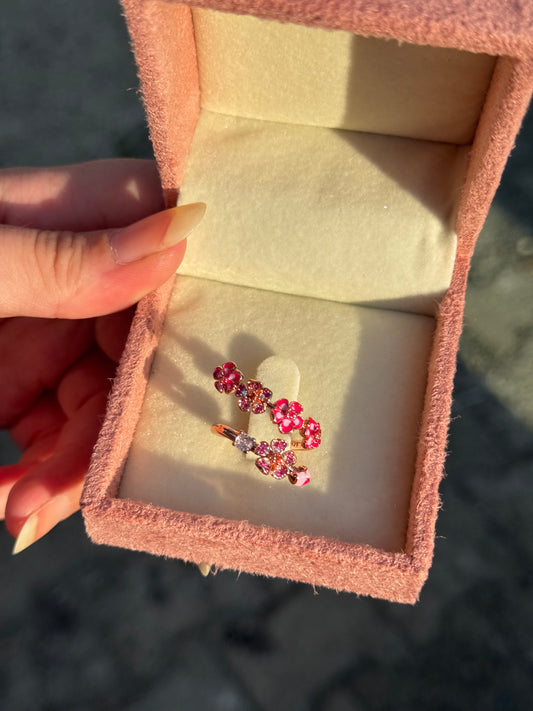 Adjustable Pretty Lily Blossom Ring