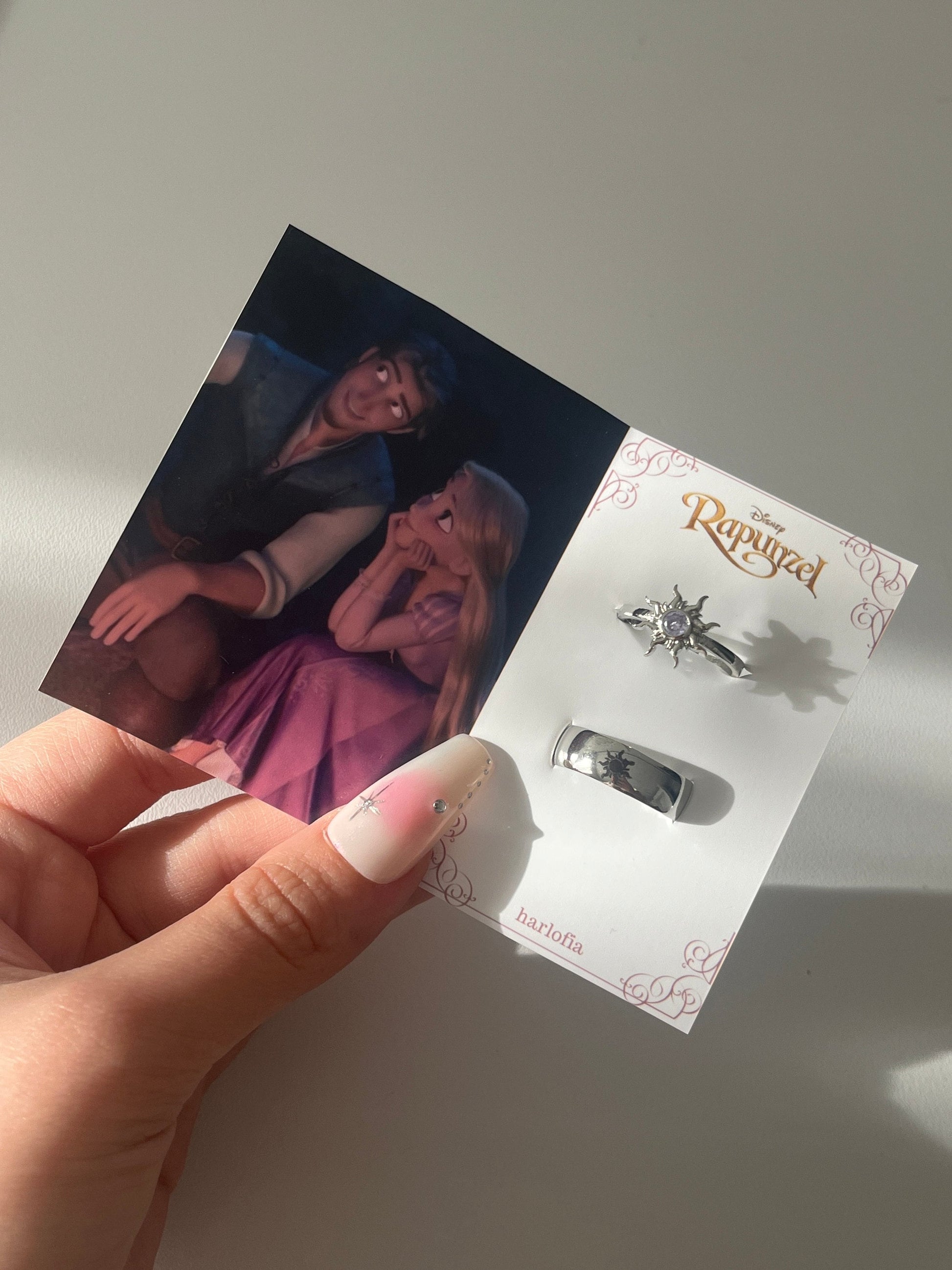 Rapunzel & Flynn Sun Couple Rings, Rapunzel and Flynn Jewelry, Couple Gift Ideas, Rapunzel Sun Rings Tangled Jewelry , Enredados Ring